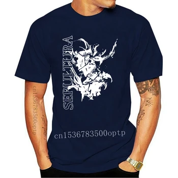 Novas camisetas divertidas Sepultura Homens da Pintura de T-shirt Manga Curta Preto