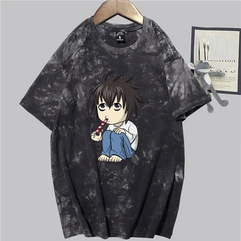 Japonês De Anime Death Note T-Shirt Mulheres Homens Kawaii Mangá T-Shirt Gráfica Tees Tshirt