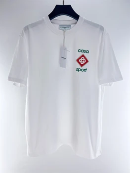 23SS Hip Hop Grosso Casablanca T-shirt Homens Mulheres 1:1 Qualidade Superior Pequeno Logotipo Novos Tees T-Shirt Goth