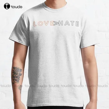 O Amor É Maior Que O Ódio Clássica T-Shirt De Algodão T-Shirts Personalizadas Aldult Adolescente Unissex Digital De Impressão De T-Shirt Da Moda Engraçado Novo