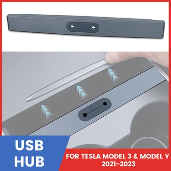 Tesla Model 3 Y 2021 2022 2023 Acessórios para Estação de Ancoragem USB do Console Central Carro de Adaptador USB Hub Shunt