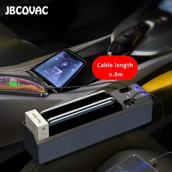 Acessórios para carro Organizador Caixa de Auto Seat Lacuna de Armazenamento Com o Cabo do Carregador Para IOS/Android/Tipo C Dupla Porta USB Auto Arrumação Arrumação