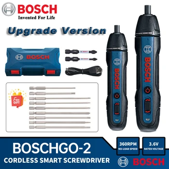 Bosch Alojamento Go2 Chave De Fenda Elétrica De 3,6 V Automático Recarregável Chave De Fenda Sem Fio Profissional Mini Furadeira Elétrica Lote Ferramenta