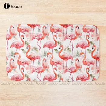 Aquarela Flamingos Tapete De Casa De Banho Personalizadas Casa De Banho Tapete
