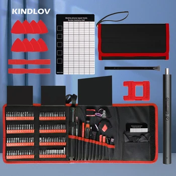 KINDLOV Electric chave de Fenda Conjunto de Multi-Precisão Posicional Bits Com Alça Manual Combinação de Ferramentas de Reparo Profissional de Kits de