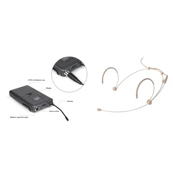 Bolymic Bodypack e Fone de ouvido com Microfone para Neilson-4200s Sistema de Microfone sem Fio