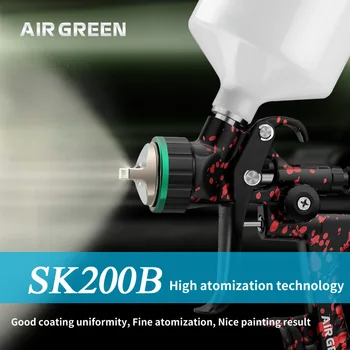 SK-200 Ar Profissional de Pintura Pistola de Pintura à Base de Água Pulverizador para Carro com Cara de Pintura Automotiva Folha de Metal da Pistola de Pulverização