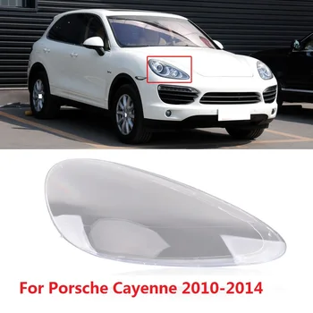 CAPQX Para o Porsche Cayenne 2010-2014 Farol Dianteiro Tampa de Vidro Abajur Farol Lente Tampa da Cabeça de Lâmpada de luz Sombra Shell Tampa