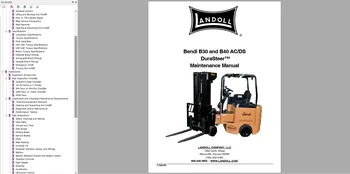 Landoll Bendi Drexel Empilhadeiras de 12,8 GB Operador de Manutenção de Peças Manuais e Esquemática PDF