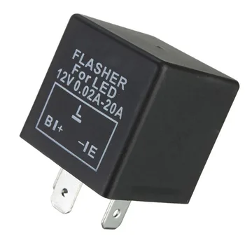 3 Pin Carro Eletrônico Relé de pisca-pisca para Corrigir DIODO emissor de Luz Sinal de volta Hyper Flash Piscando a Luz 12V DC