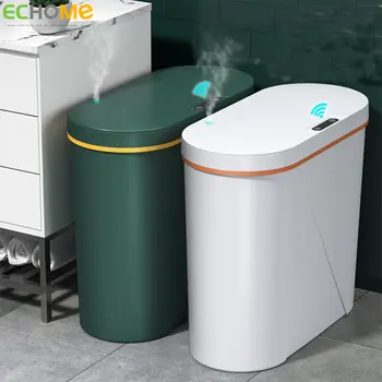 Echome Lixeira Inteligente Do Tipo Indução De Nova Home Office, Cozinha Banheiro Costura Totalmente Automático Aroma Criativo Balde De Plástico