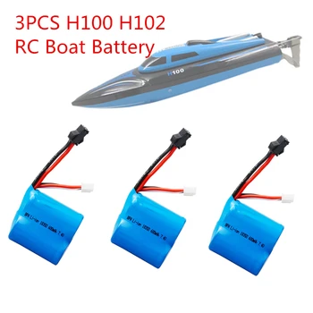 3pcs 7.4 v 600mAh 18350 bateria do Li-íon para H100 H102 de alta velocidade RC barco Bateria do Li-íon