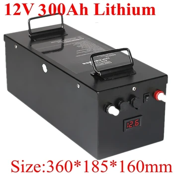 Bateria 12V 300Ah de Lítio Li Ion Bateria Solar Solar Sistema de Armazenamento de Energia elétrica/Barco/RV/Painel solar+20Acharger