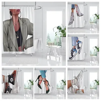 Tecido impermeável cortina de chuveiro cortina de Banheiro acessórios 180x200 cortina de Banho para chuveiro 240*200 nórdicos boho decoração 240x200