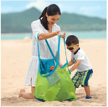 Grande capacidade de praia saco de brinquedos para crianças, armazenamento rápido saco para lixar ferramentas diversas para armazenamento de líquido saco, saco de praia grande